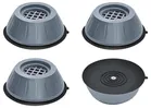 Plastic Shock Absorber Suction Cup Stand Pads for Large Appliances (Grey, Pack of 4)