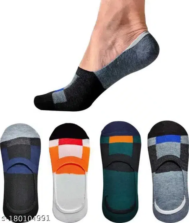 Cotton Blend Socks for Men (Multicolor, Set of 5)