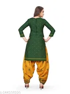 Cotton Blend Printed Salwar Suit Set for Women 