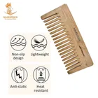 Majestique Wooden Wide Tooth Hair Comb for Womens and Mens 