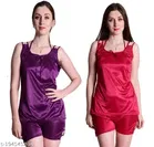 Satin Nightdress Set for Women 