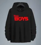 Fleece Printed Hoodie for Men, Black 