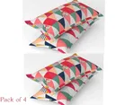 Grover Geometry Pillow Covers Pack of 4 Abstract Multicolor
