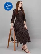 Cotton Printed Women's Kurta with Pant Set 