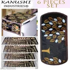 KANUSHI Industries® 1Pc Fridge Cover for Top with 6 Utility Pockets + 1 Handles Covers + 4 Fridge Mats 