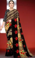 Georgette Printed Saree for Women 