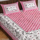Cotton Queen Bedsheet with 2 Pillow Cover 