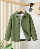 Self Design Cotton Blend Polo for Boys 