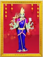 Polyester Varahi Laxmi Devi Photo Frame 