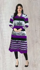 Woolen Printed Kurti for Women 