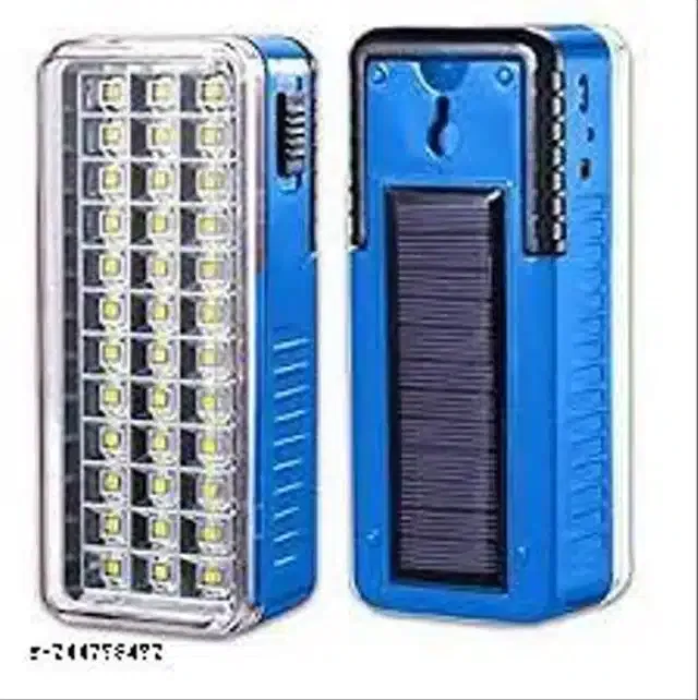 Solar Rechargeable LED Emergency Light (White, 7.8 W)