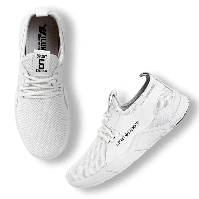 Casual Shoes for Men (White, 7)