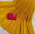 Polyester Solid Saree for Women 