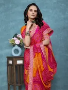Georgette Bandhini Saree for Women 