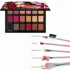 Combo of Eyeshadow Palette & 5 Pcs Makeup Brushes (Multicolor, Set of 2)