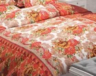 Cotton Double Floral Flat 144 TC Bedsheet 