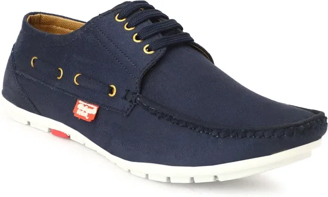 Mocassin Casual Shoes for Men (Blue, 6)