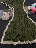 Chiffon Woven Design Saree for Women 