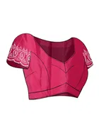 Crepe Embellished Saree with Blouse Piece for Women 