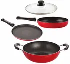 Aluminium Nonstick Cookwear Set with Glass Lid 