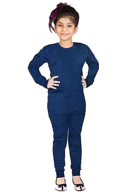 Round Neck Thermal Set for Kids (Blue, 3-4 Years) (LD-12)