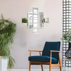 Acrylic Square Shaped Wall Mirror Stickers 