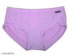 Solid High Rise Bikini Cotton Blend Briefs for Women, Pack of 4 