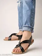 Shoetopia Girls Sandals Black Size 8.0
