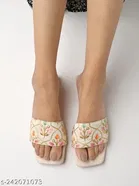 Woven Design Open Toe T- Strap Flats for Women 
