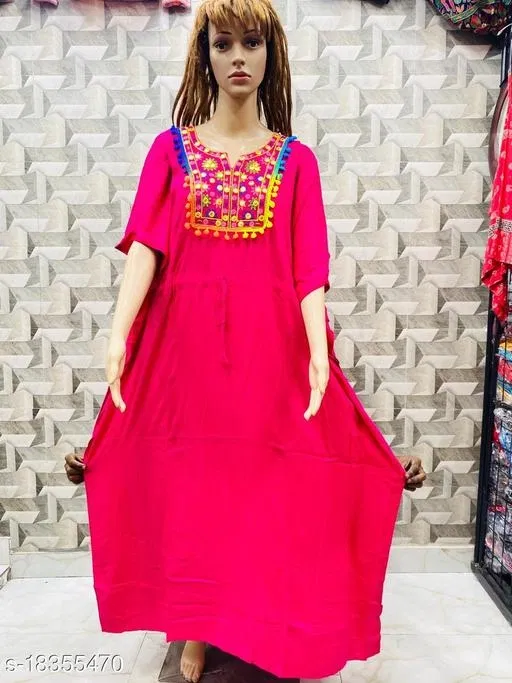 Gown for Women (Pink, L)