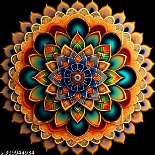 Combo of Rangoli (31x31 cm) & 3 Pcs Switch Board Stickers (Multicolor, Set of 2)