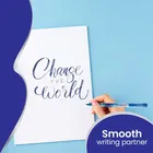 Cello Butterflow Simply Ball Pen Set | Pack of 5 Ball Pens | 5 Blue Ink Colour Pens | Smooth Writing Experience | For Students and Office Use | Best Pen for Exams