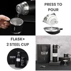 Stainless Steel Vacuum Flask Set with 2 Cups 