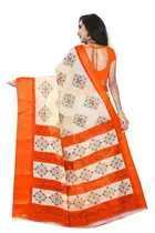 Linen Ethnic Motif Saree for Women 