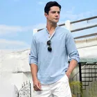 Full Sleeves Solid Short Kurta for Men 