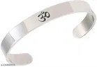 Adjustable Silver Om Printed Kada for Unisex for Men