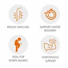 Elastic Cotton Crepe Bandage Wrap 6cm x 4m, Rolls with Extra Clips 