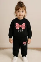 Cotton Blend Printed Clothings Set for Girls,  