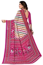 Kanooda Prints Georgette Women Saree With Un-stitched Blouse 