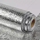 Aluminum Foil Sticker for Home & Kitchen Walls, Silver