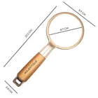 Majestique Golden Handle Travel Makeup Mirror 