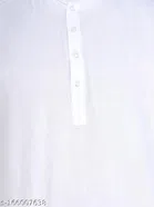 Cotton Blend Solid Short Kurta for Men 