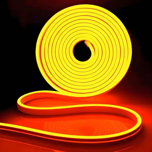 5 Mtr Yellow LED Neon Strip Rope Light (Yellow, Pack of 1)