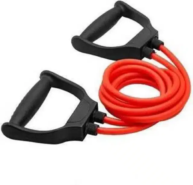 Stretchable Resistance Tube for Toning Chest Muscles (Red)