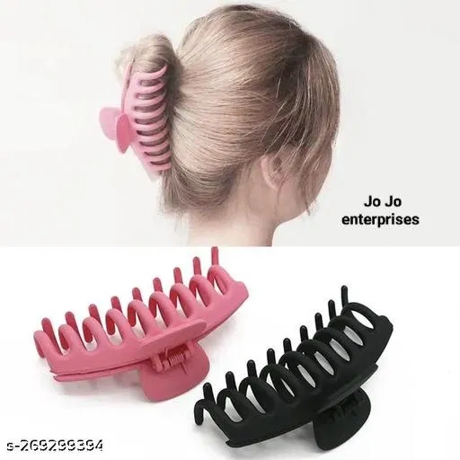 ABS Plastic Hair Clutcher for Women & Girls (Multicolor, Pack of 2)