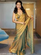 Jimmy Choo Embroidered Saree For Women, Brown