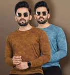 Printed Round Neck Polyester T-Shirts 