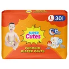 Super Cute'S Premium Baby Diaper Pants (L) - 30 Pcs