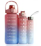 Leakproof Unbreabale BPA Free Travel & Gym Big Water Bottle set of 900ml+300ml+ 2000 ml Bottle  (Pack of 3, Multicolor)