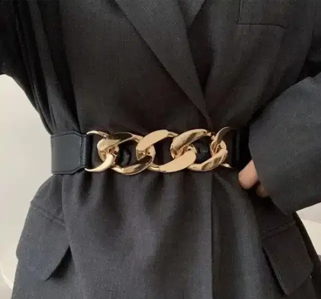 Belt for Women (Black & Gold)